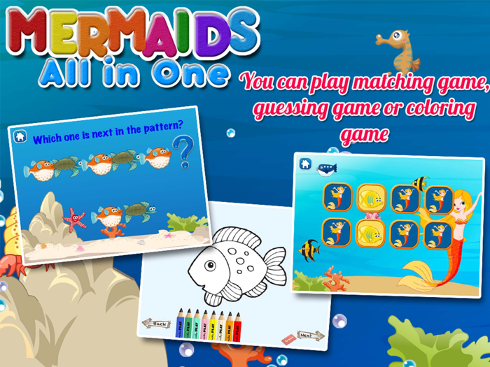 Mermaid Princess Coloring Book for Kids