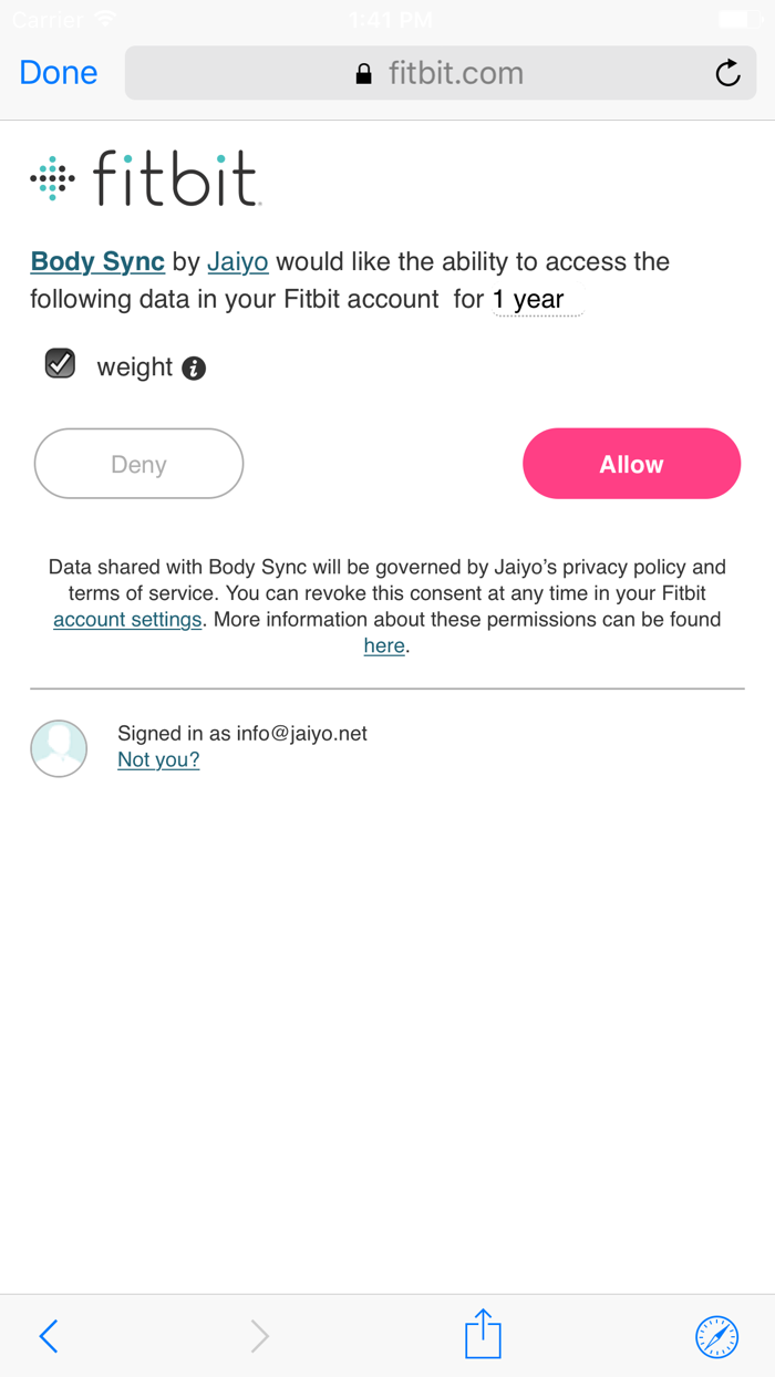 Body Sync for Fitbit to Health