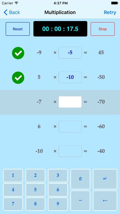 Negative Number Multiplication