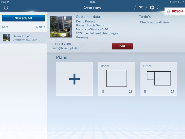 GLM floor plan by Robert Bosch GmbH