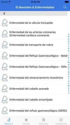 Capture d'écran 1 Enfermedades y Trastornos diccionario iphone