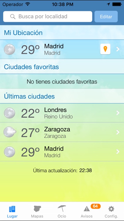 Tiempo y Temperatura