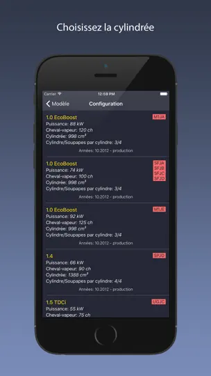 Capture d'écran de TechApp Pour Ford sur iPhone 2