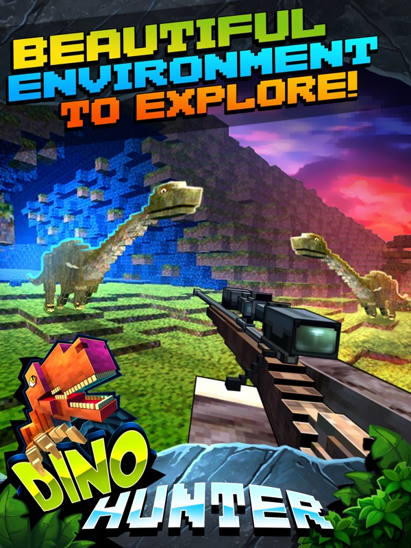 Wild Dino-saur Hunt-ing Survival Pixel screenshot 9