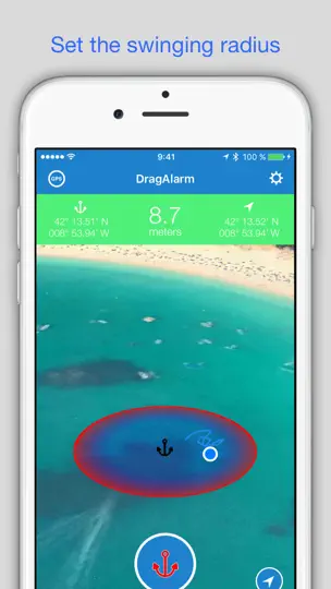 DragAlarm (Anchor Guard) iPhone Ekran Görüntüsü 1