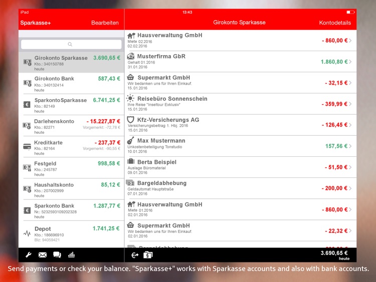 Sparkasse+ for iPad