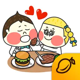 Chestnut Couple - Mango Sticker app icon