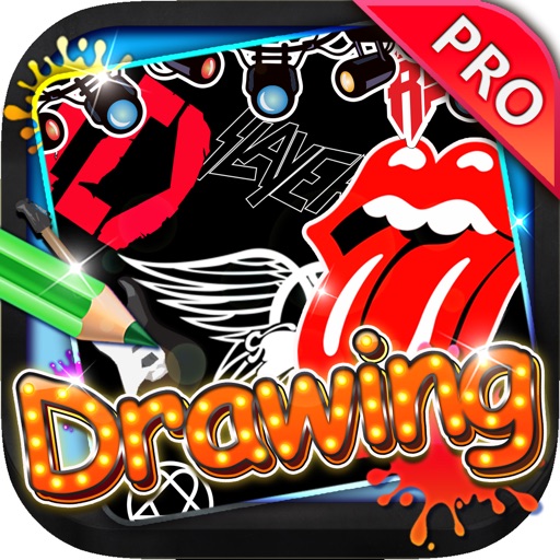 Paint and Draw Band Logos Coloring Books Pro icon