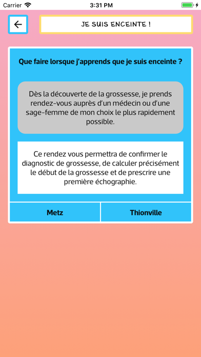 Parcours de la Femme enceinte Screenshot
