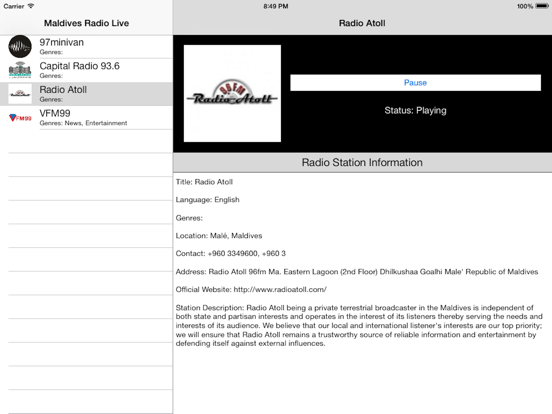 Screenshot #5 pour Maldives Radio Live Player (Malé/Maldivian/Dhivehi