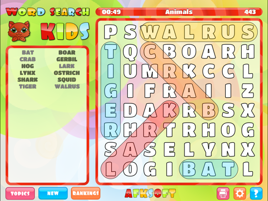 Screenshot #4 pour WordSearch Kids HD
