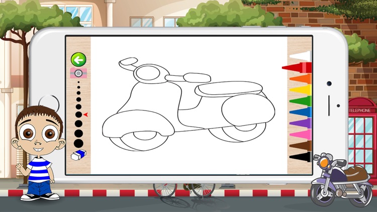 Motorcycle Coloring Book For Kids