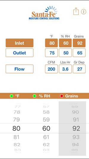 Santa Fe Psychrometric Calculator