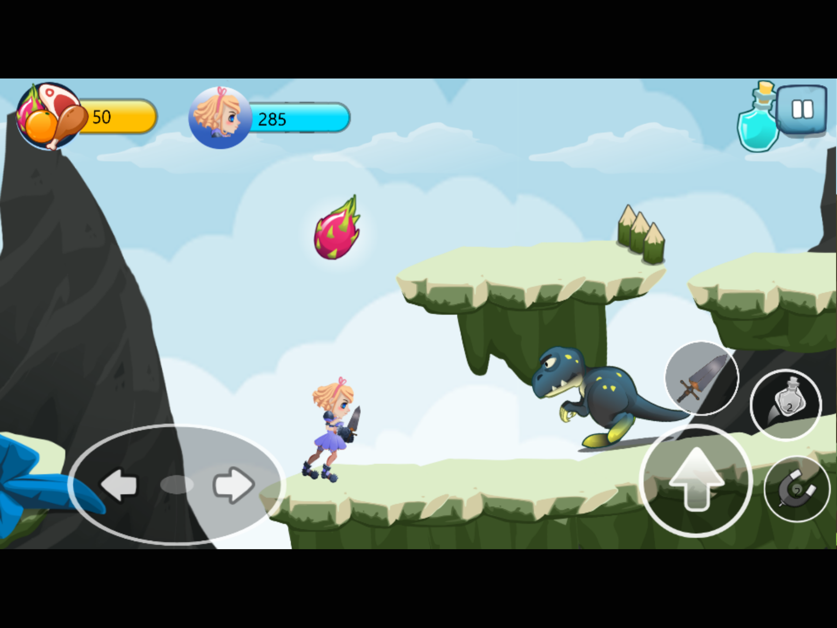 Dino World Adventure Dodge & Fight Game for Kids