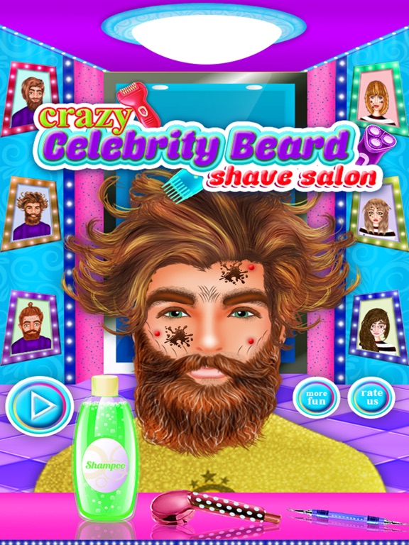 有名人のひげを剃るサロン - 女の子ゲームのおすすめ画像3