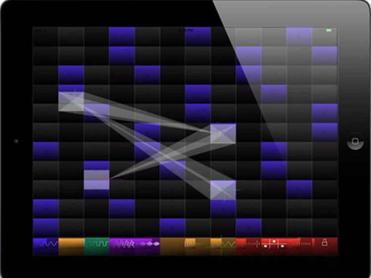 Sound Pad Pro: Portable music distortion synthesizer with a bass guitar layout for live performance.