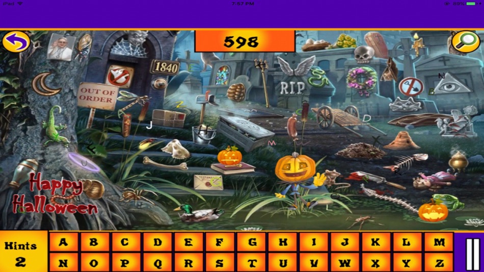 #5. Free Hidden Objects: Halloween Hidden Alphabets (iOS) By: atul patel
