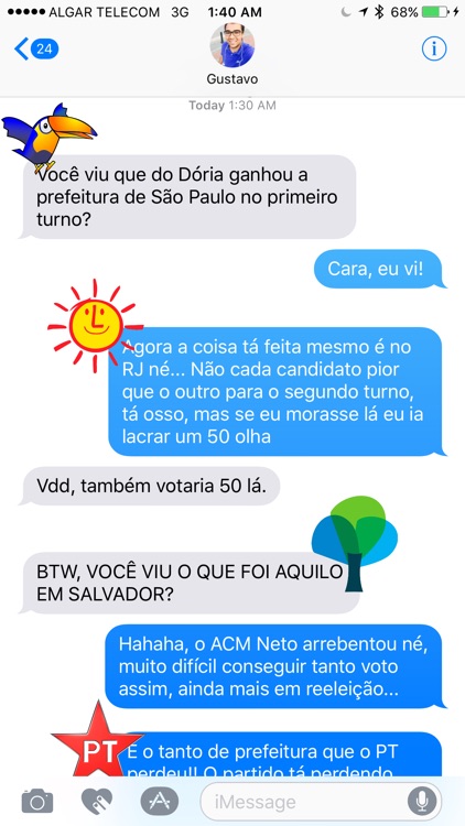 Sticker dos Partidos