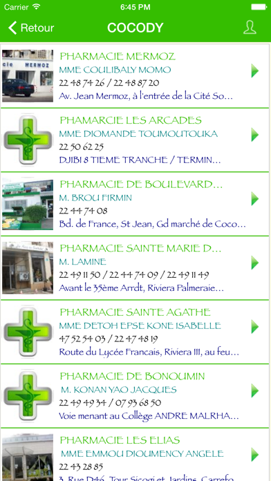 Screenshot #1 pour Pharmacie Garde Côte d'Ivoire