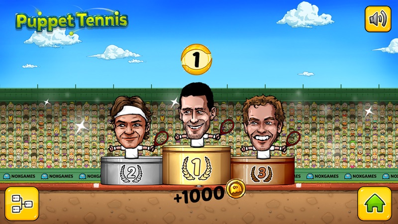 Titere Tenis: Torneo Topspin de las grandes leyendas de la cabeza de marioneta screenshot 5
