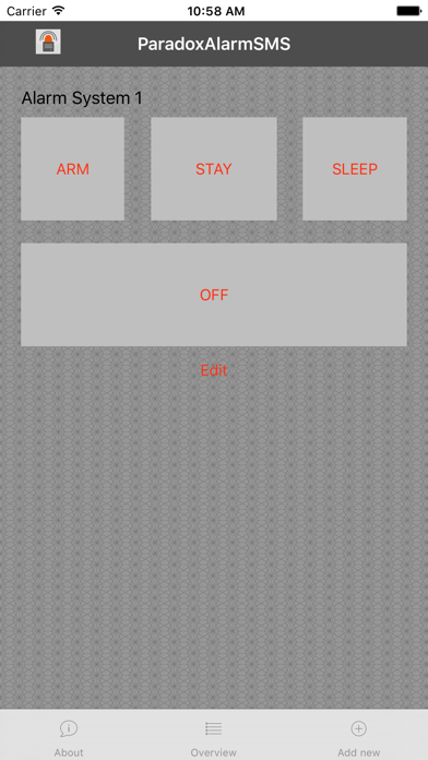 Screenshot #1 pour ParadoxAlarmSMS