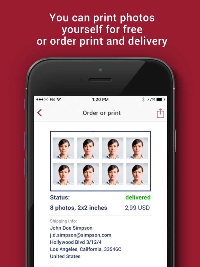 how to print 2x2 photo from iphone