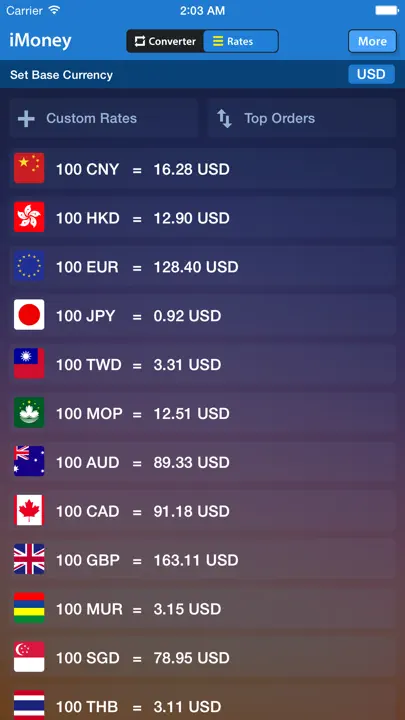 IMoney Air · Currency Exchange iPhone Screenshot 3