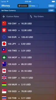 imoney air · currency exchange iphone screenshot 3