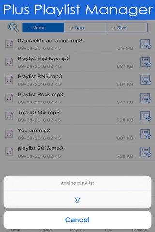 Free Mp3 music player & playlist manager for Dropbox library screenshot 3