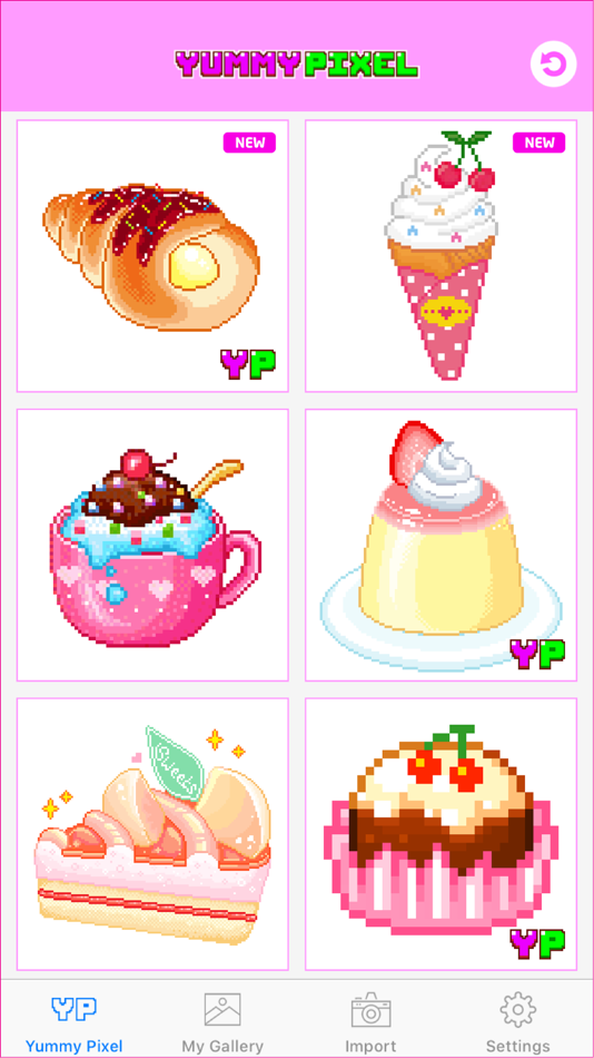 #1. Yummy Pixel - Color by Number (iOS) By: Aaron Kwok