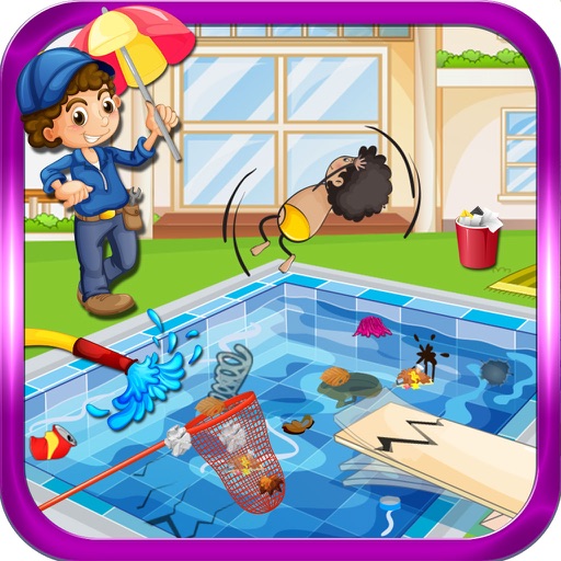 Swimming Pool Repair – Amazing beach summer fun in washing & repairing game Icon