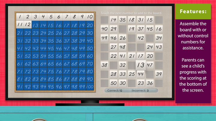 Screenshot #2 pour Hundred Board - Math by Mobile Montessori