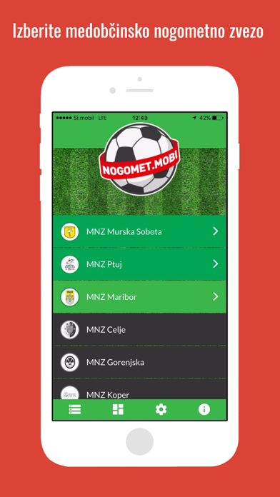 Screenshot #1 pour Nogomet.mobi
