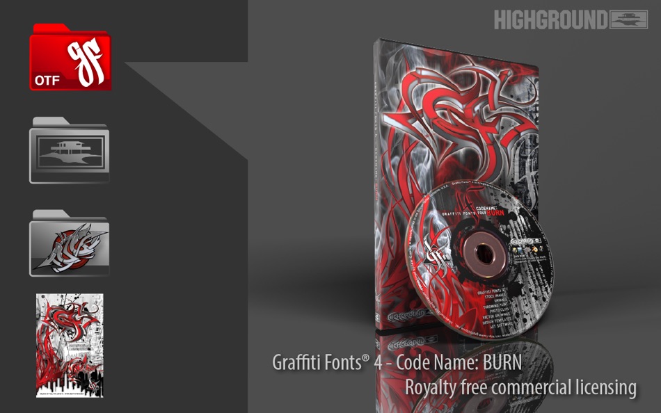 #1. Graffiti Fonts 4 (macOS) Podle: Highground Industries LLC