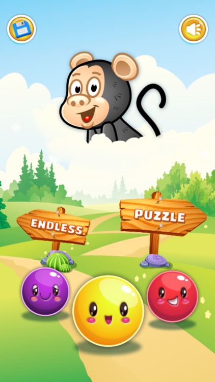 Cartoon Chimp Bubble Popper - FREE - multi-level forest adventure