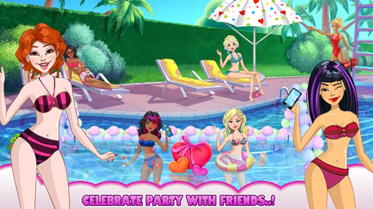 Amazing Princess Pool Party : Girls Crazy Party Night screenshot-3