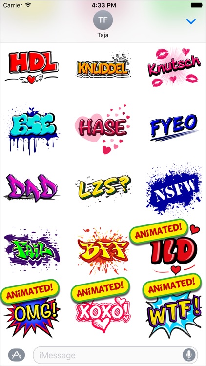 SMS Graffiti Stickers