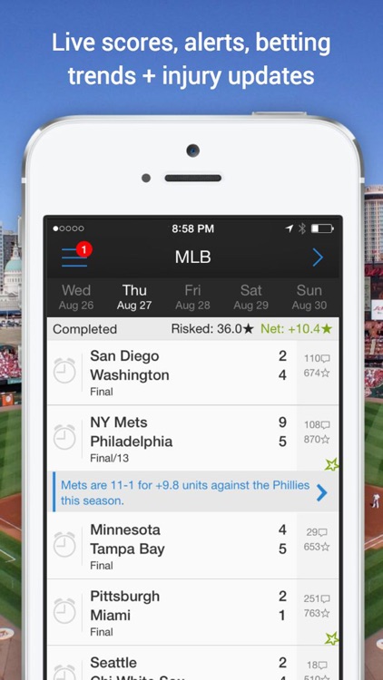 Onside Sports: Scores, Odds, Betting Stats & Picks