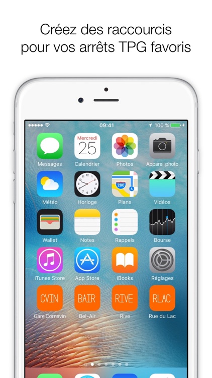 TPGwidget - raccourcis pour arrêts TPG