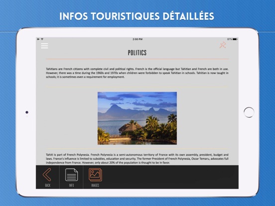 Screenshot #6 pour Tahiti Guide de Voyage avec Cartes Offline