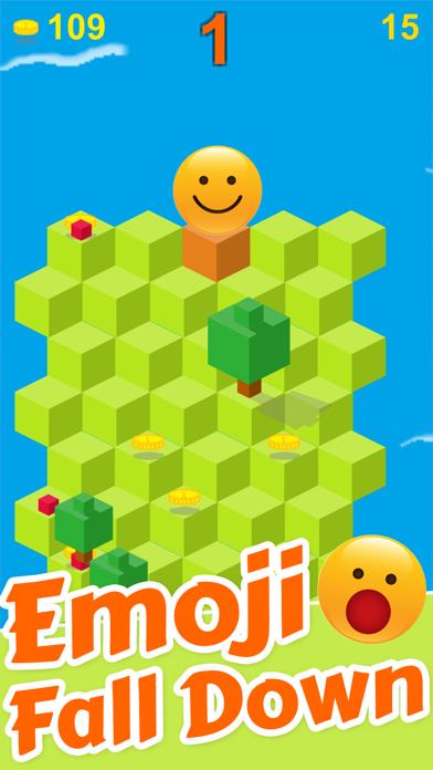 Screenshot #3 pour Cube Skip Emoji Tomber : Émotion Rolling Ball Jeux Sans Fin