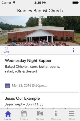 Bradley Baptist Church App screenshot 2