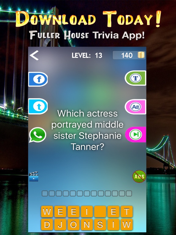 Ultimate TV Trivia App - For Fuller House and Full House Quiz Free Edition iPad screenshot