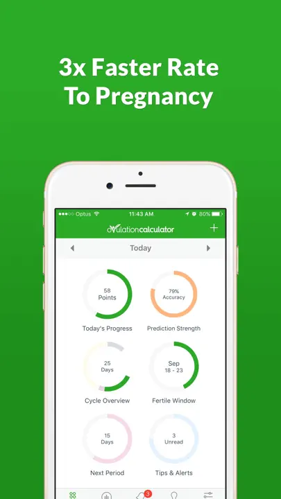 Ovulation Calculator Fertile Tracker & Calendar OC: Screenshot 1 von 5