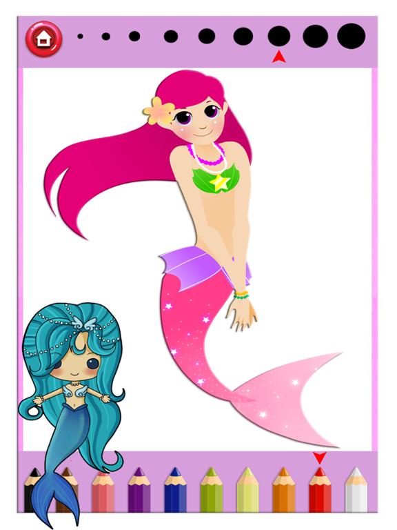 Screenshot #5 pour My Little Mermaid Coloring Book - Jeu de sirène