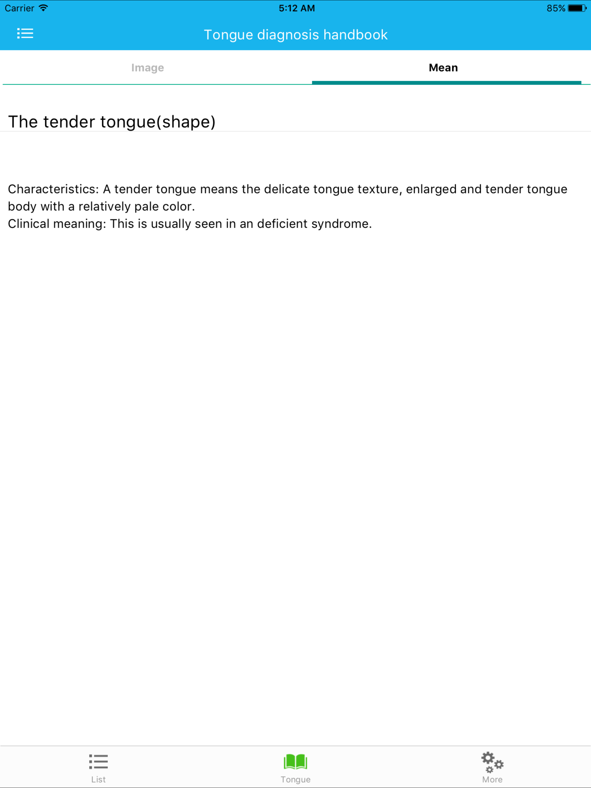 Tongue diagnosis handbook