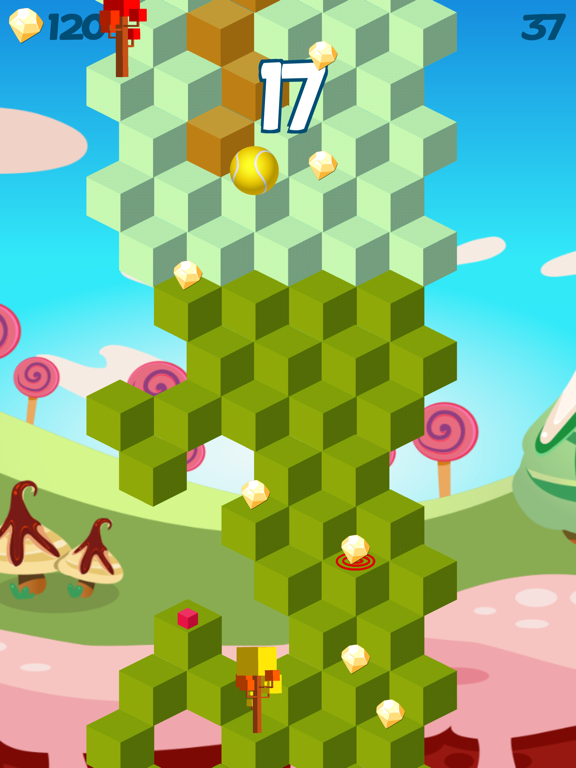 Screenshot #4 pour Cube Sauter Ball Jeux - portée en haut dans le ciel jouer cette interminable bloque empilage gratuit