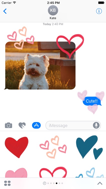 Heart stickers for photos text cute emoji sticker