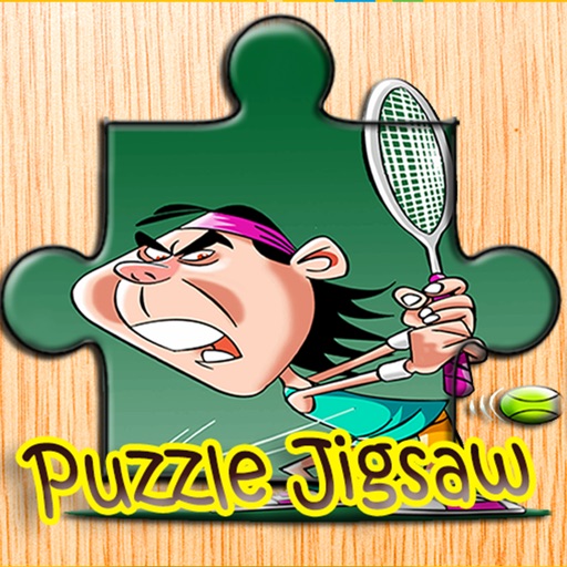 Jigsaw puzzle sport kids game icon