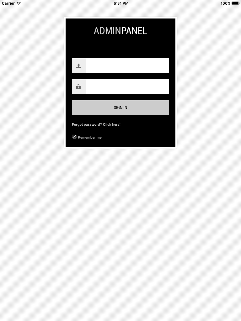 Admin Panel App